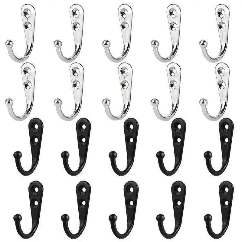 Door Wall Metal Screws Zinc Alloy Hanger Hook Wall Hooks With Screws Hangers For Home Decorative Hanging Storage