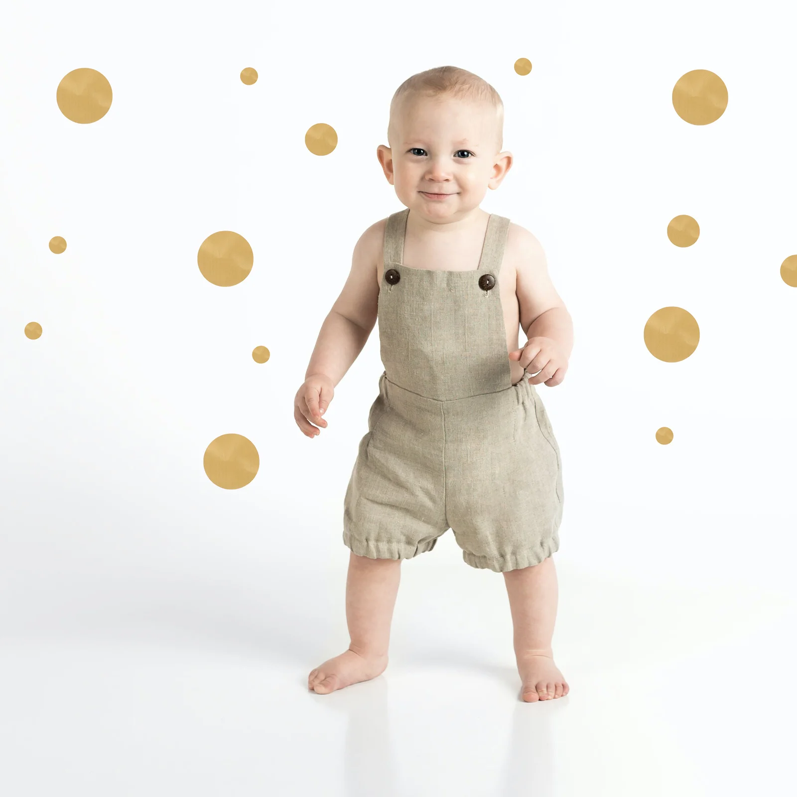 

Dot Wall Decal Smooth Surface Adhesive Round Stickers for Bedroom Living Room Festival Decor Gold Non Damaging Reusable