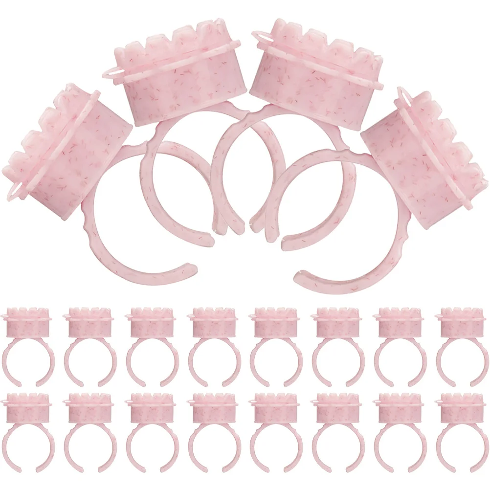 

50pcs Sealed Cover Ring Cup Plastic Eyelash Extensions Glue Cups Pigment Rings Tattooing Ink Holder Lash Adhesive