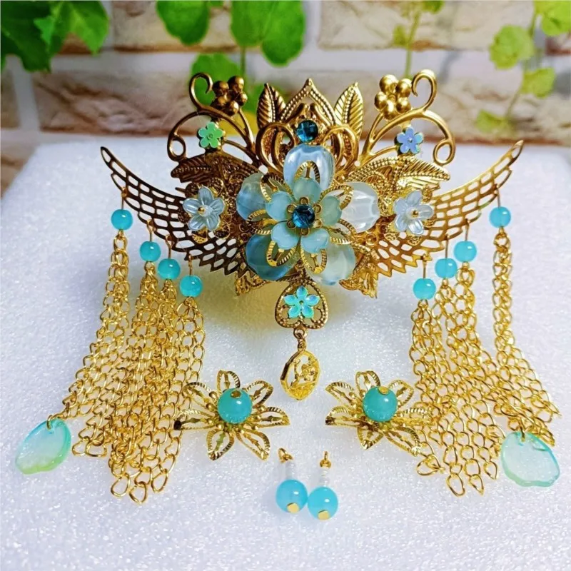 Couvre-chef de poupée Vintage créatif, 30cm, épingle à cheveux originale faite à la main, accessoires de coiffure de poupée de Style chinois ancien, 2025 LI073