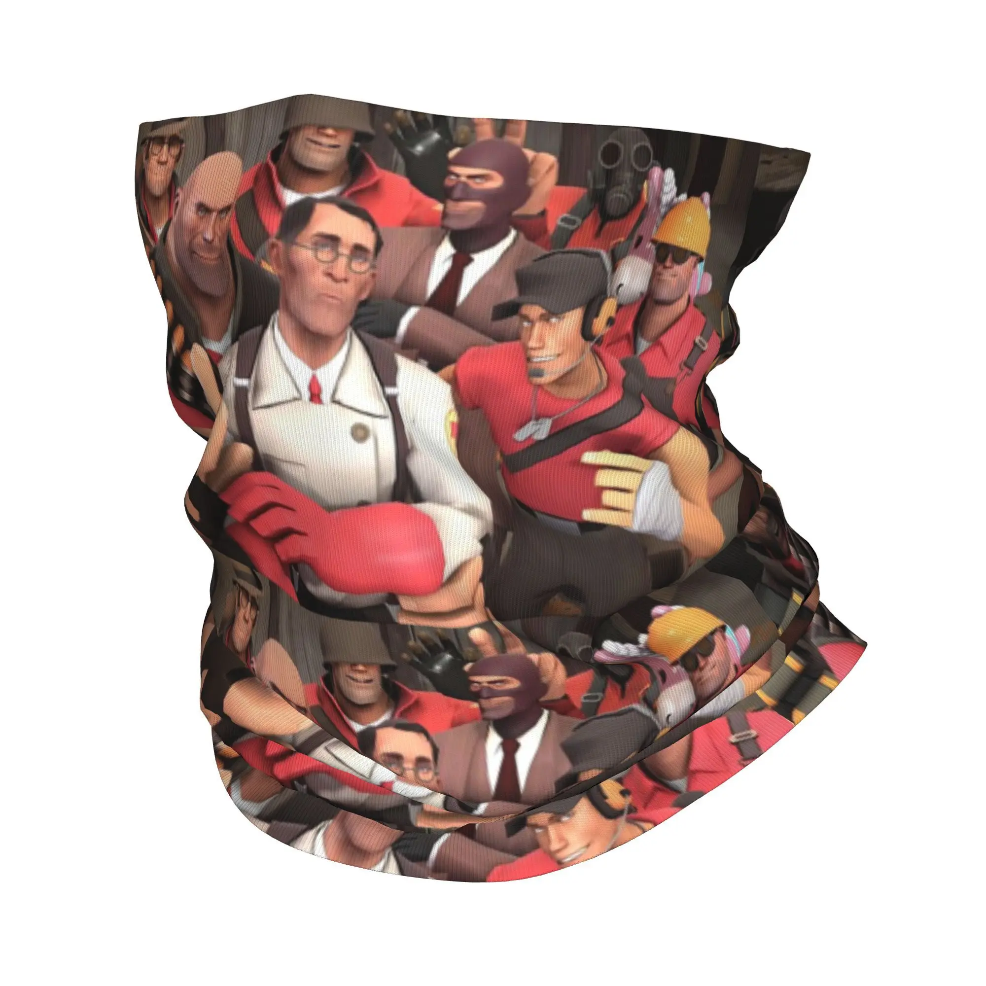 Team Fortress 2 Medic Bandana Pescoço Gaiter Impresso Lenço Facial Multifuncional Máscara Facial Ciclismo Para Homens Mulheres Adulto Lavável