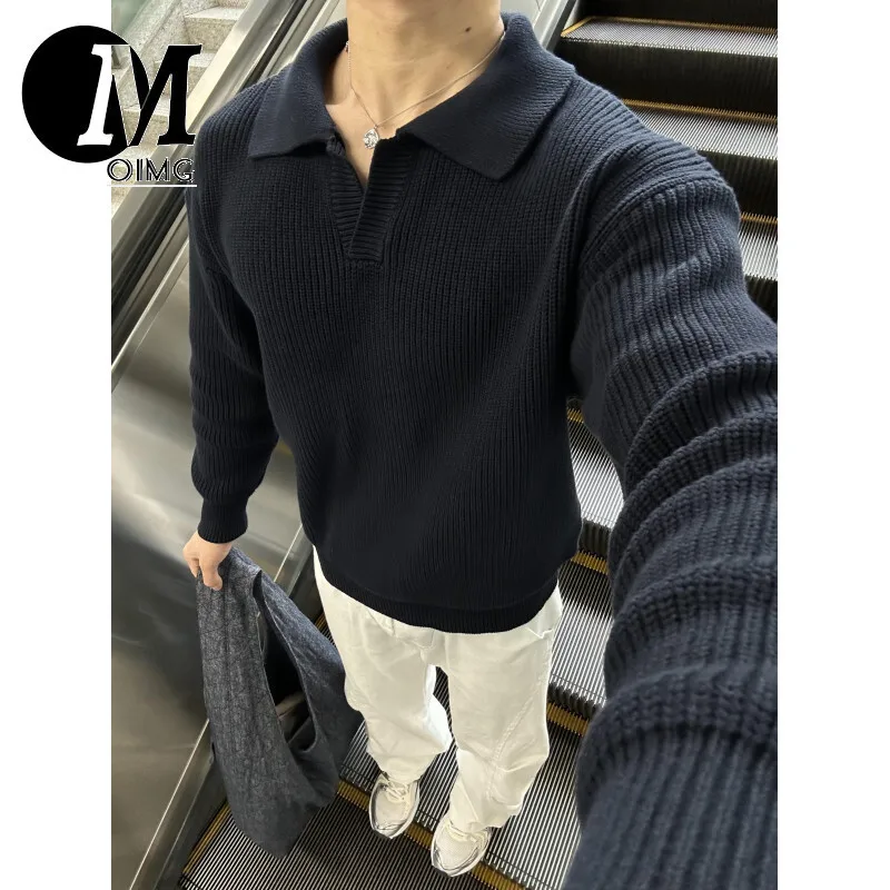 [oimg] Autumn And Winter New Collar Korean Men's Loose Lazy Style Knitted Sweater