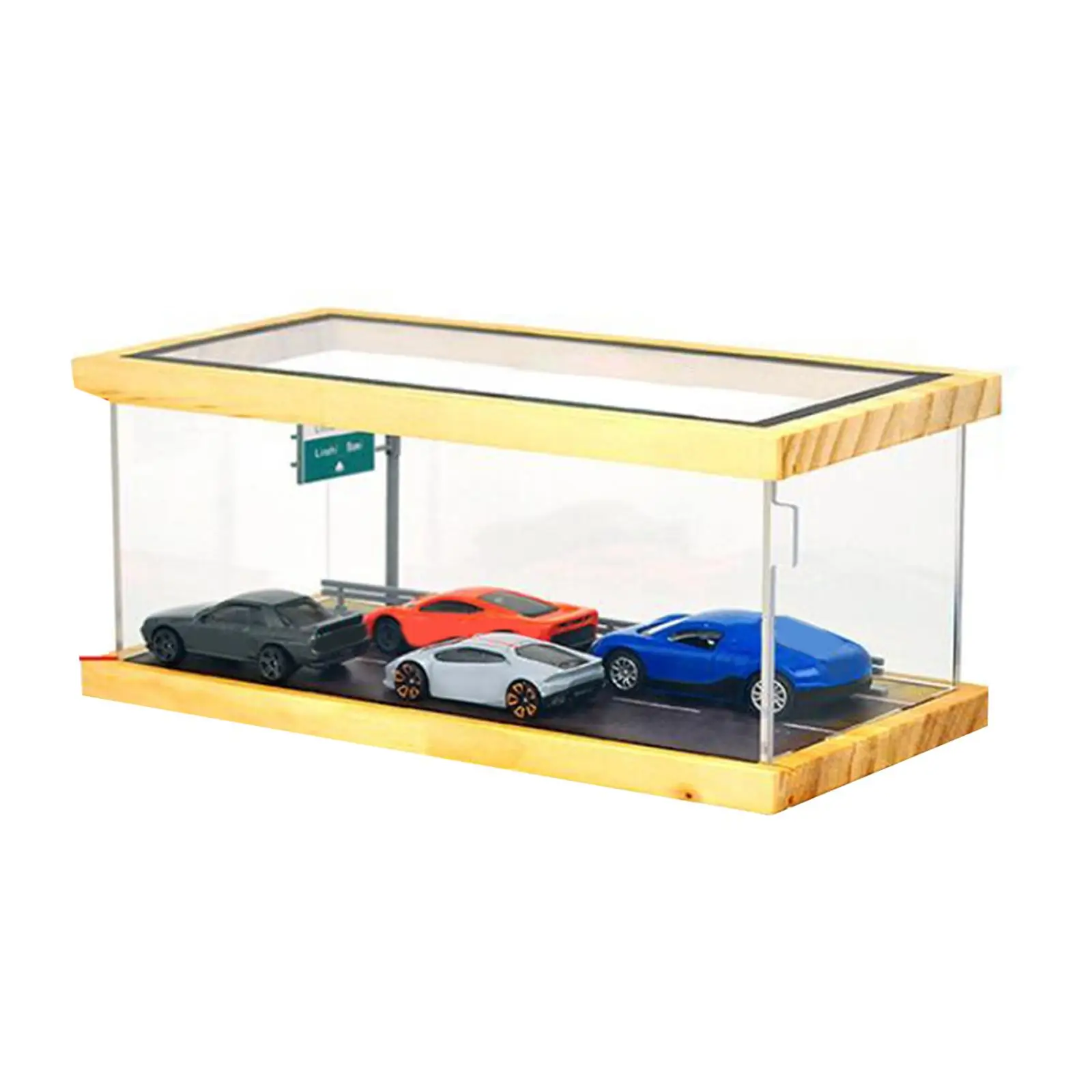

1:64 Scale Simulation Parking Lot Model Acrylic Showcase Office Mini Car Garage Decor