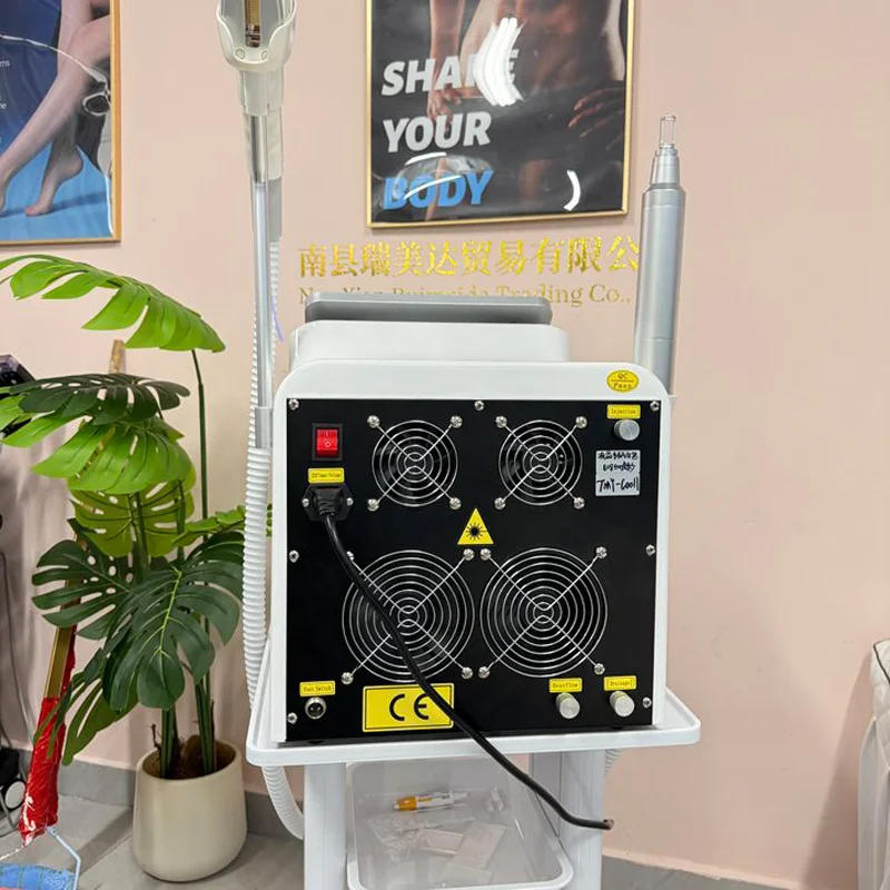 16BARS  6Wavelength Picosecond+Diode Laser Hair Removal Machine Magnetic Suction Nasal Hair Tip Convenient For Small Areas