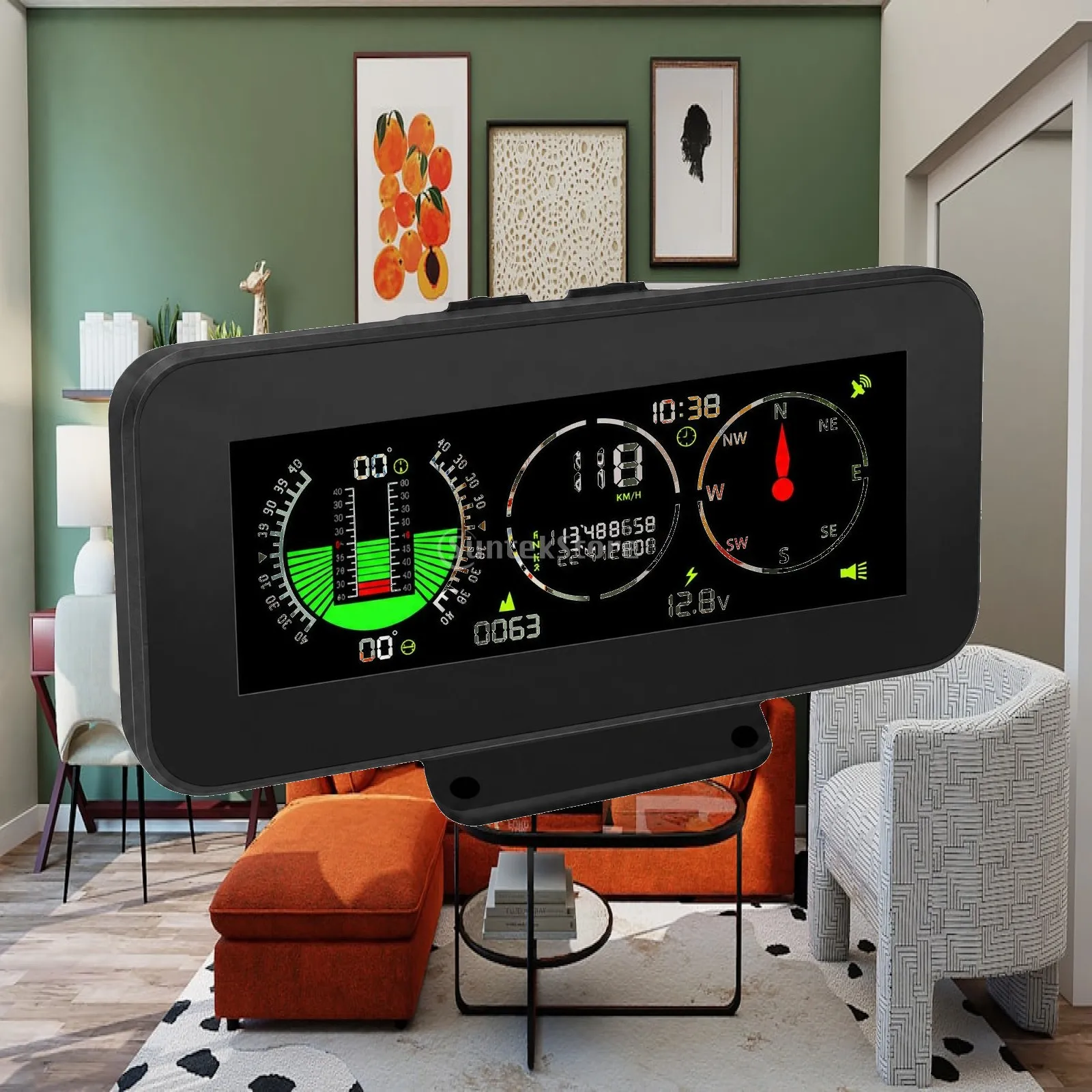 Heads Up Display for Car GPS Speed Monitor Vehicle Dashboard Accessory with Compass Direction Coordinates Power Alert Car
