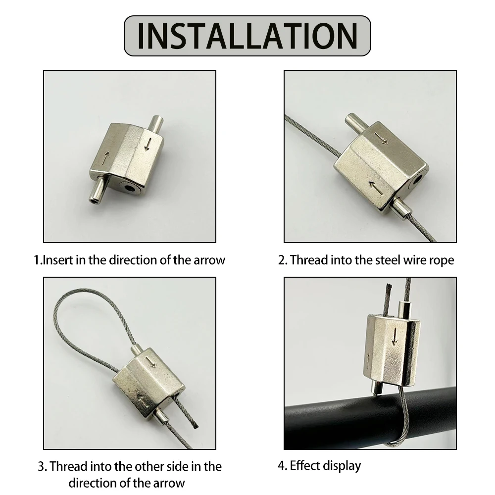 Dla 1.5mm nowy ulepszony zaciski kablowe lina stalowa/zaczepy do liny z drutu stalowego, dwukierunkowy urządzenie blokujące zaciskowy,