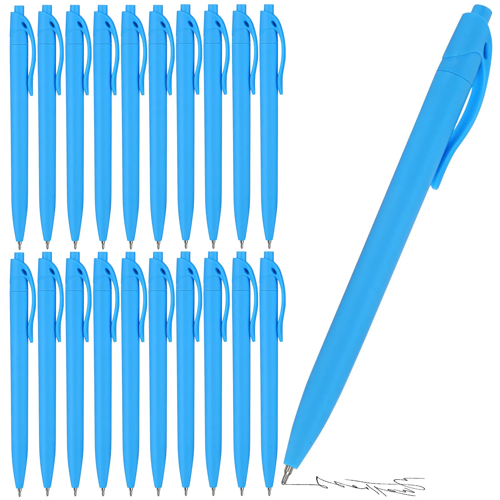 30Pcs Retractable Ballpoint Pens Smooth Writing Medium Point Bulk Student Ballpoint Pen Office School Home Use Business Supplies