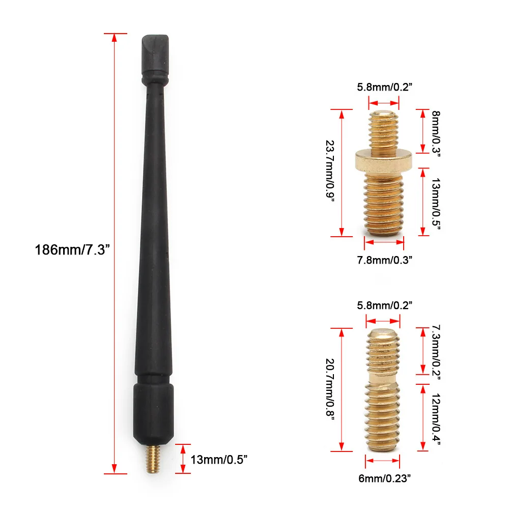 25 cm Multi-Modell Universal AM FM Radio Antenne für Dodge Ram 1500 Jeep Wrangler JK/JL Ford F150 Chevy Silverado Toyota Tundra – Detail 12