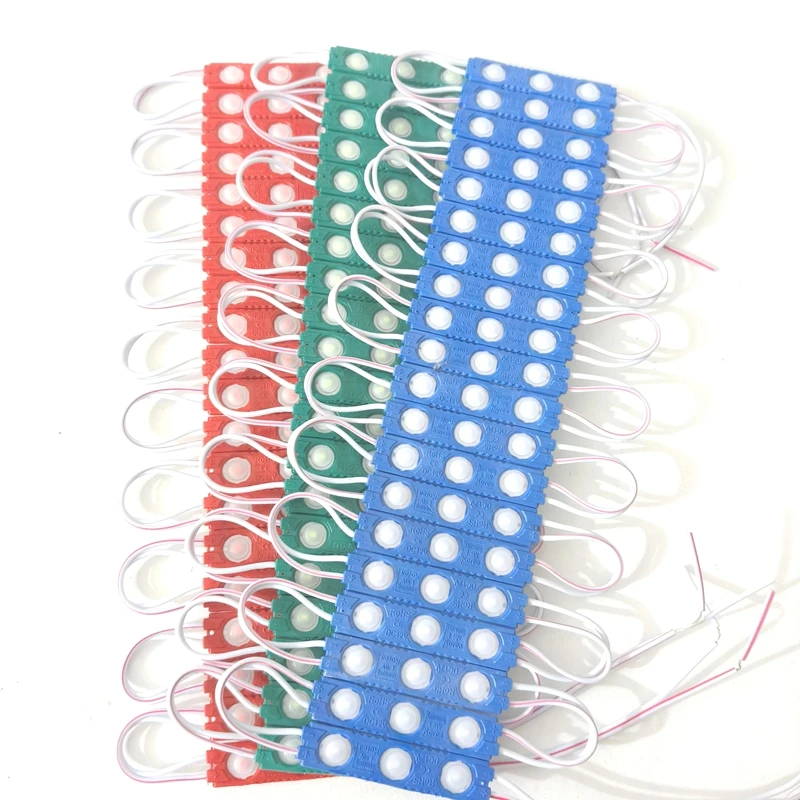 20 Buah DC 12V 2835 Lampu 3LED Tahan Air 1.5W Modul Injeksi Modul LED Lumen Tinggi Lampu Modul Led Super Terang