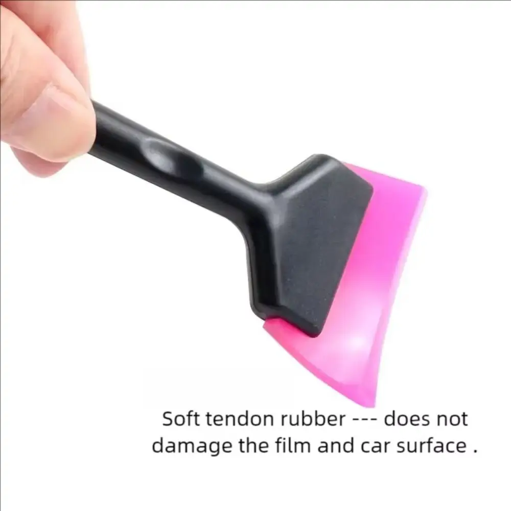 Flexible Rubber 2-in-1 Rubber Squeegee Ergonomic Small Handle Dual-Ended Rubber Squeegee Corner Design Water Removal