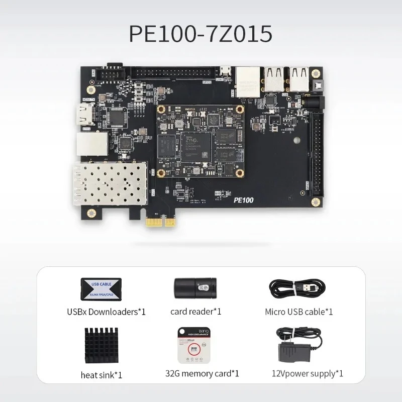 PE100‑7Z015 ZYNQ FPGA Development Board, ARM XC7Z015 SoC, PCIe SFP Interface for Embedded Development