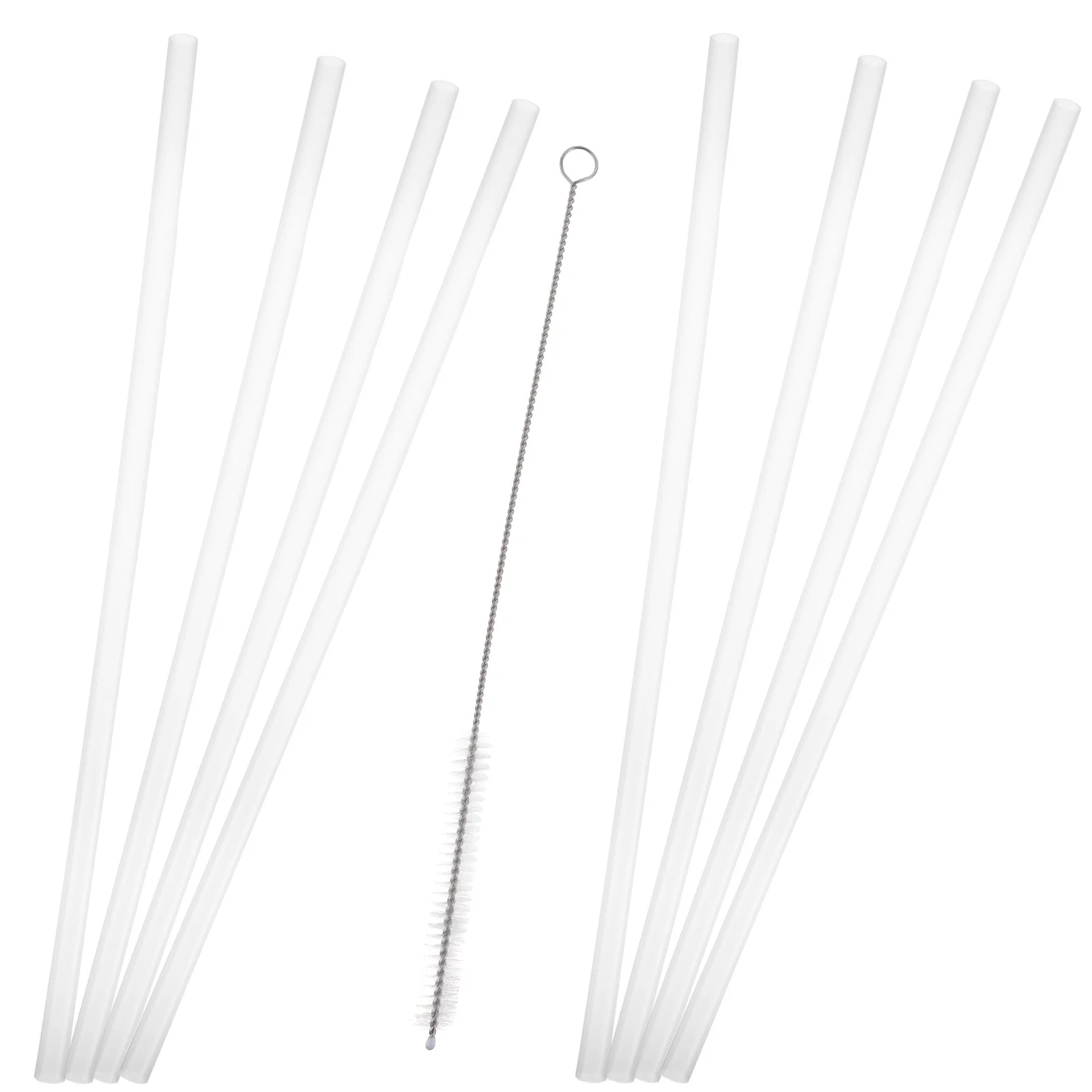 

1 set Reusable Straws Set Pe Smoothie Drinking Straws For Party Juice Water Curved Dishwasher Safe Bar Accessories Kitchen Bar