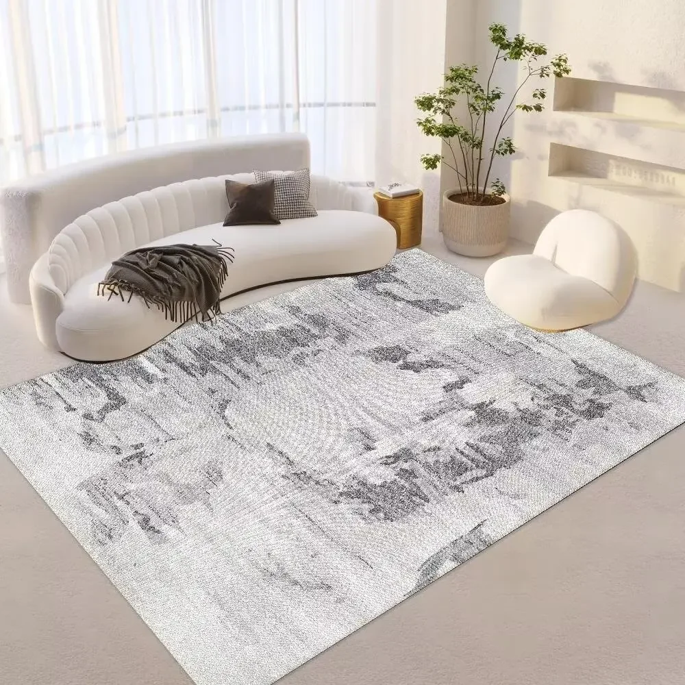 Light Colored Ordinary Carpet for Living Room Thickened Modern Bedroom Rug Room Decor Washable Entrance Doormat Coffee Table Mat image 2