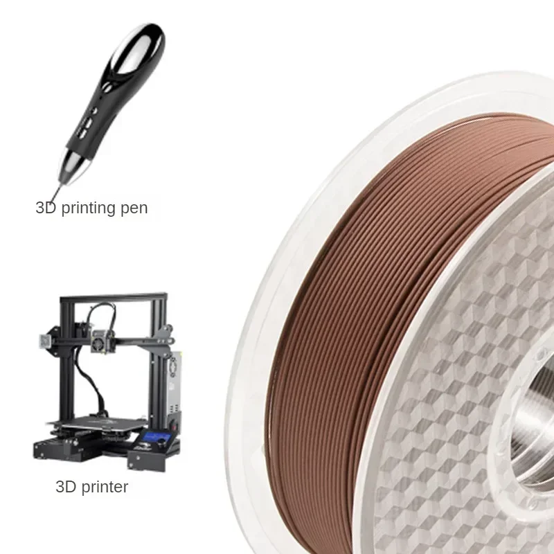 Wood 3D Printer Filament,Wood PLA Filament 1.75mm,Wood Color More Than 30% Real Wood Fiber White Pine/Sandalwood/Ebony/Rosewood