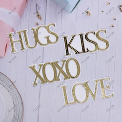 KLJUYP Valentine Words Metal Cutting Dies Stencils for DIY Scrapbooking/album Decorative Embossing DIY Paper Cards