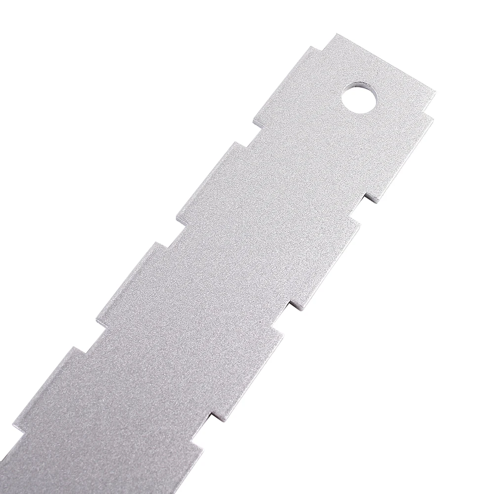 Measuring Ruler Guitar Luthier Tool Tool 1pc 41.8*3.7*0.3cm Luthier Measuring Ruler Notched :Aluminum Fretboard Gauge for