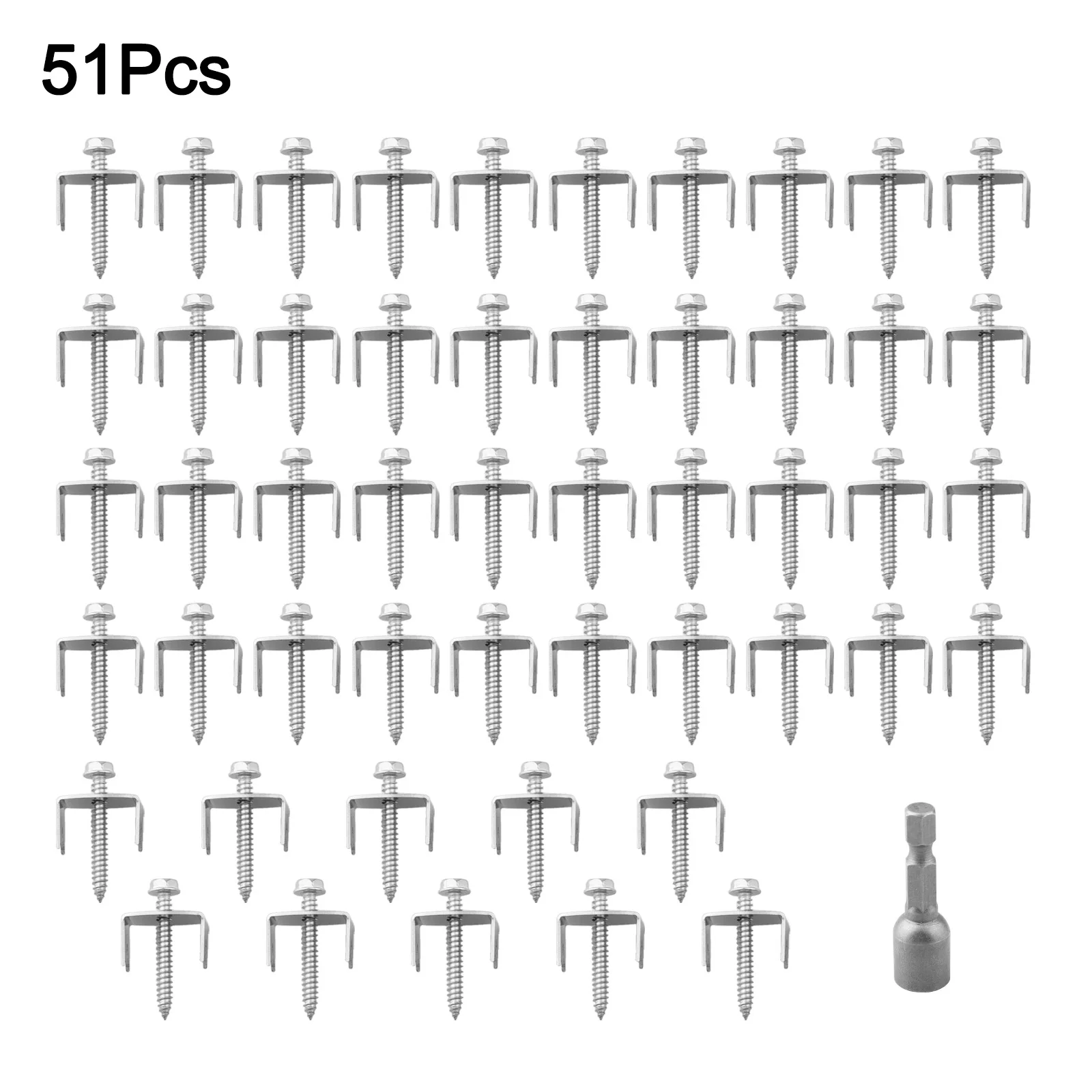 Efficiently Install Your Fencing with This Pack of 50 Stainless Steel Fasteners Compatible with Various Materials