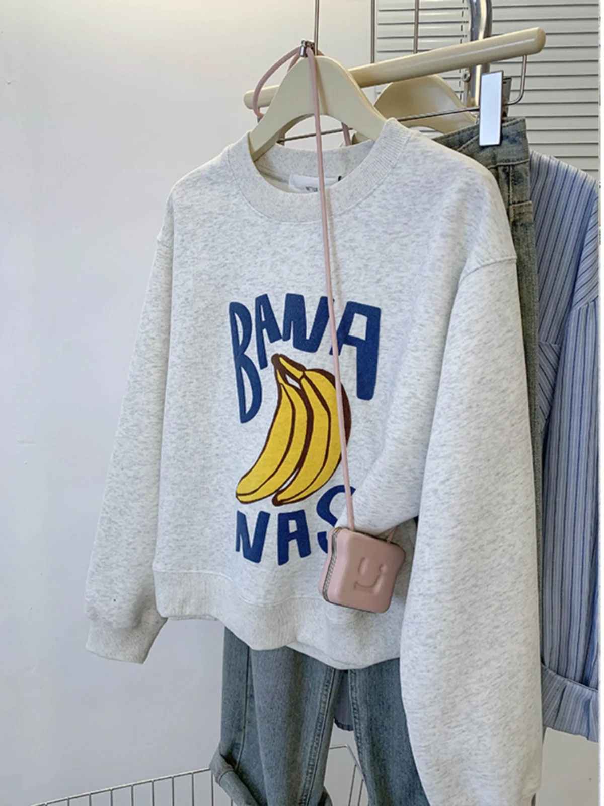 

Женская толстовка свободного кроя из чистого хлопка с длинными рукавами, модная, с мультяшным принтом, оверсайз, для невысоких, осенне-зимняя, в стиле кэжуал