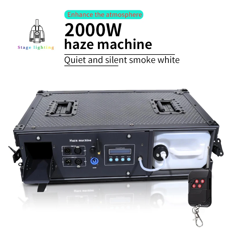 1-2pcs/DMX Control 2000W Haze Machine Fog Machine with Flight Case Package Stage Smoke Machine Stage Lighting Effect Dj Club