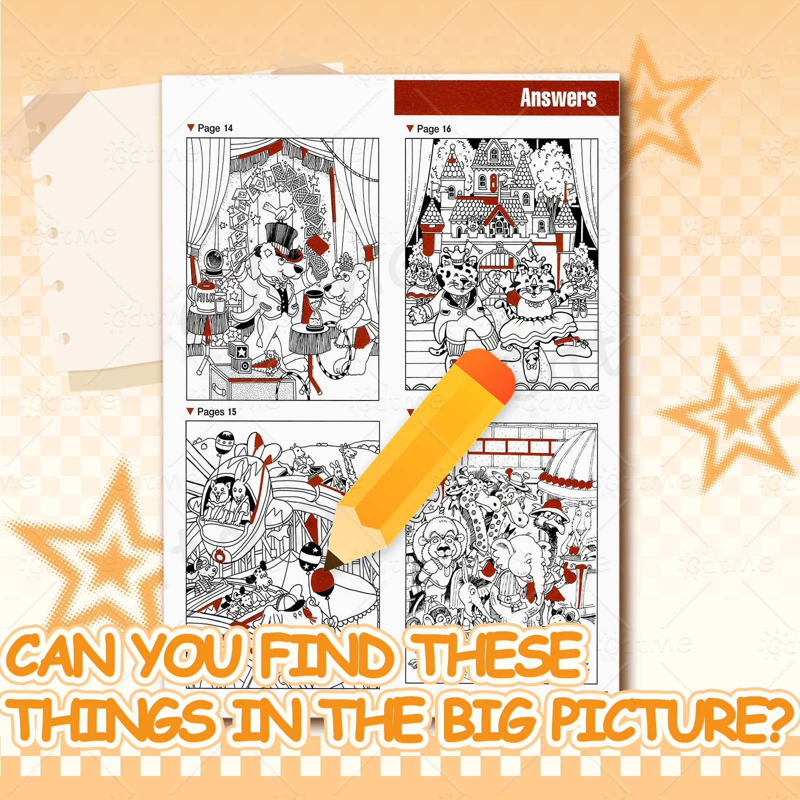 Hidden Pictures : The Great Search - Fun Picture Book Adventure with Hidden Objects! Relaxation Hand Drawn Book