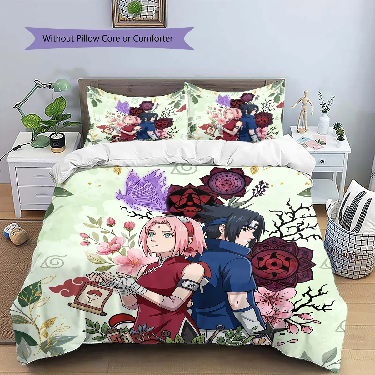 Naruto Bedroom Bedding Collection | Anime Vibe Custom Pillowcase & Duvet Cover Set | Wonderful Gift for Series Fans YUN6511