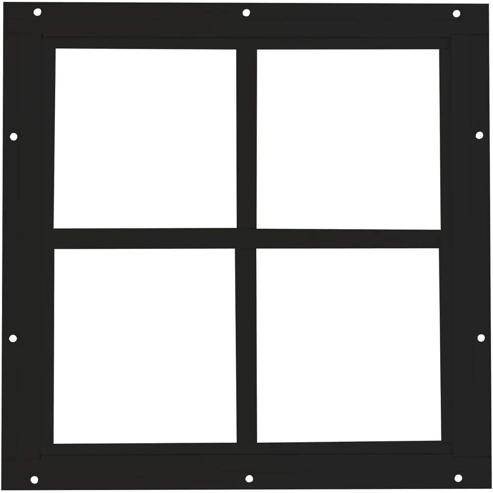 12 x 12 Tempered Glass Square Gable Window for Outdoor Structures