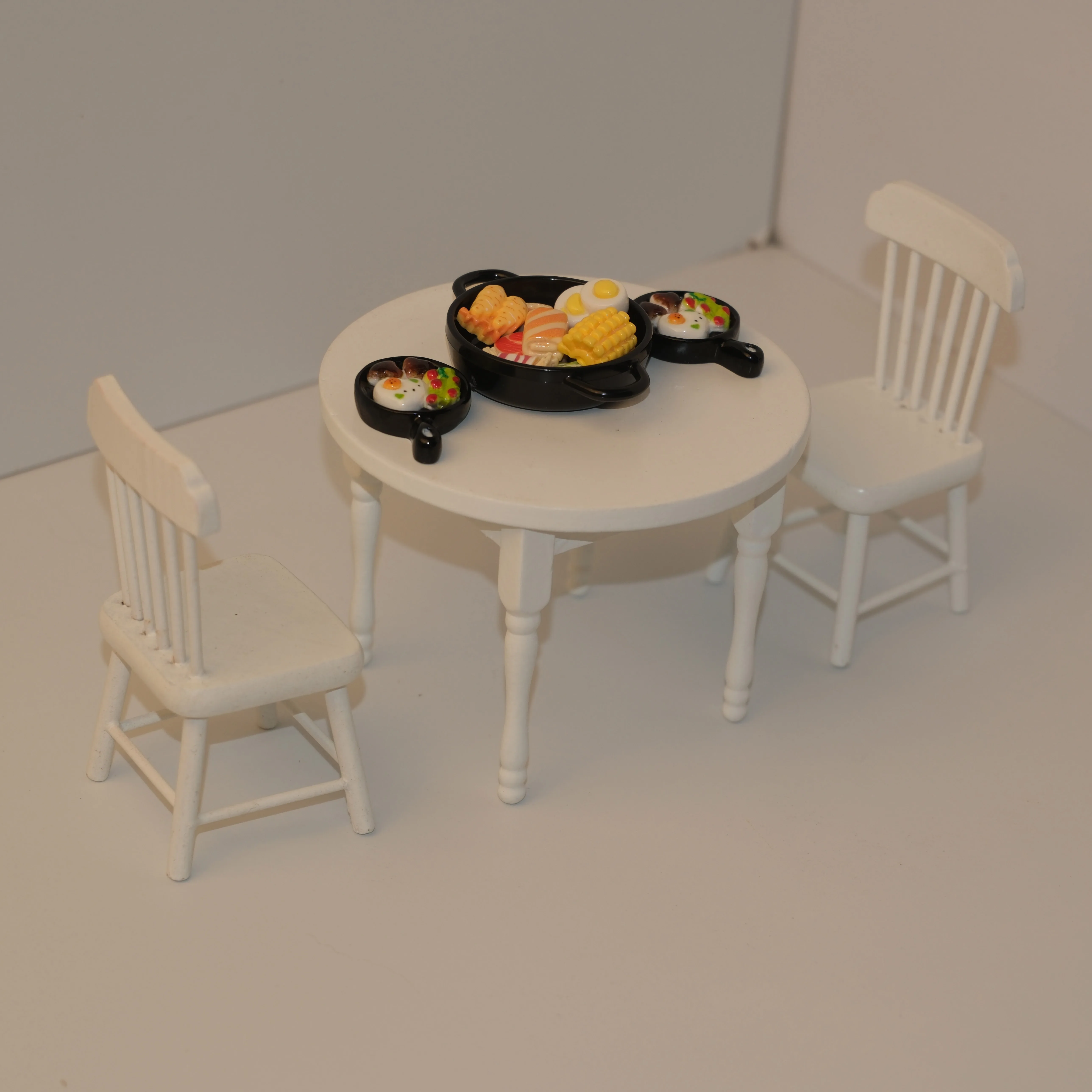 11pcs/1 set of miniature realistic hotpot food decorations, doll house kitchen accessories, kitchen play toys view 6