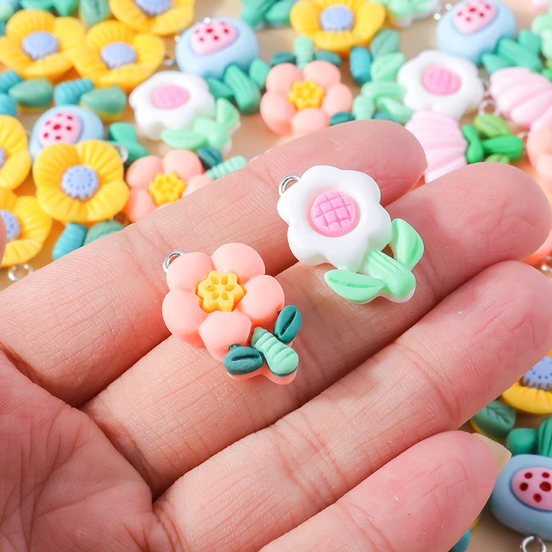Zufällige Mischung 10/20 Stück Bunte Harz-Anhänger Niedliche Imitation Tier- Obst- und Lebensmittelserie Anhänger für DIY Schmuckherstellung Zubehör – Detail 14