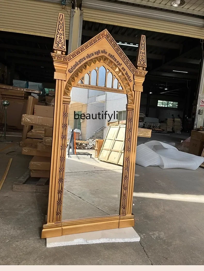 NQ Full-length mirror wall-mounted handmade custom size Magic mirror Potter art floor-to-ceiling American full-length mirror