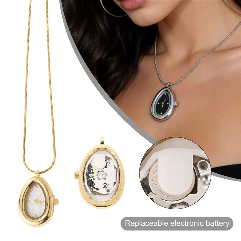 New High Quality Men's Women's Vintage Square Drop Stainless Steel Necklace Watch DIY Making Necklace Jewelry Gifts Wholesale