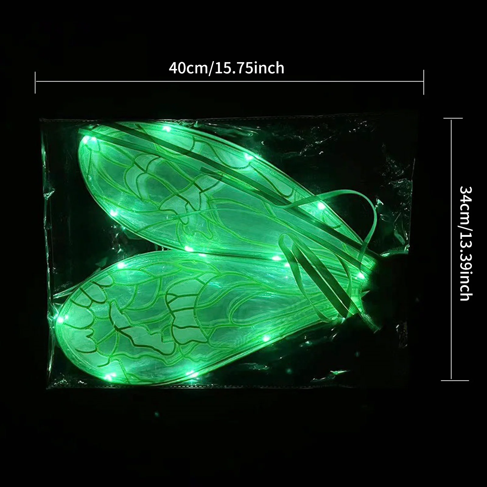 ハロウィン妖精トンボの羽 LED ライト羽根仮装パーティーコスチュームドレスアップアクセサリー小道具