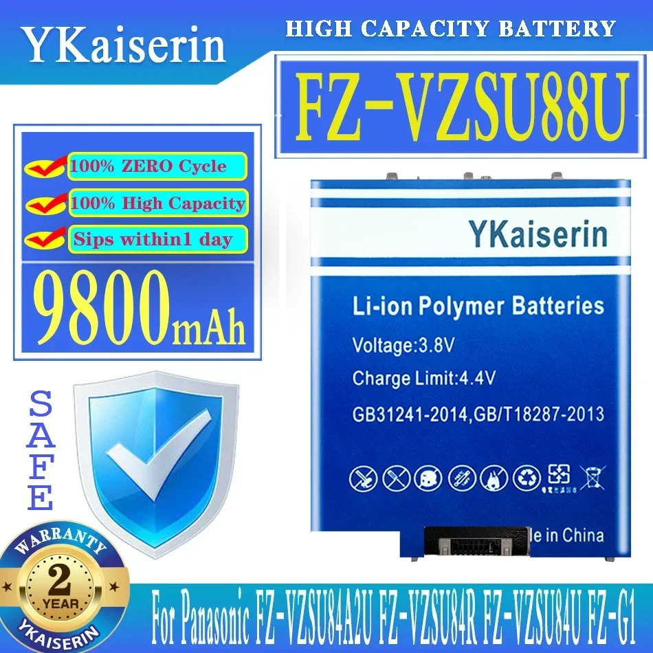 

YKaiserin Battery FZVZSU88U 9800mAh For Panasonic FZ-VZSU84U FZ-G1 FZ-VZSU84A2U FZ-VZSU84R Batteries