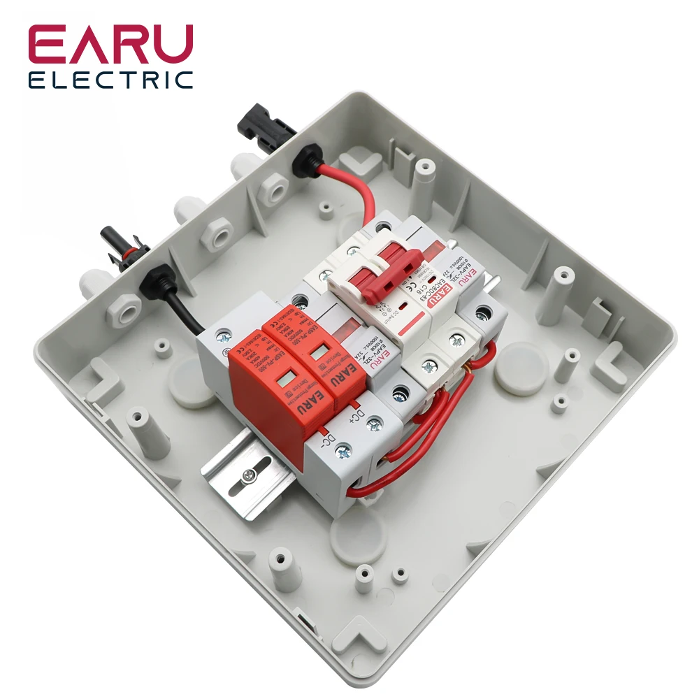 Imagem -04 - Caixa Solar Fotovoltaica Combinadora pv com Proteção contra Raios Fusível dc Mcb Spd Ip65 à Prova Dágua 500v Entrada Saída