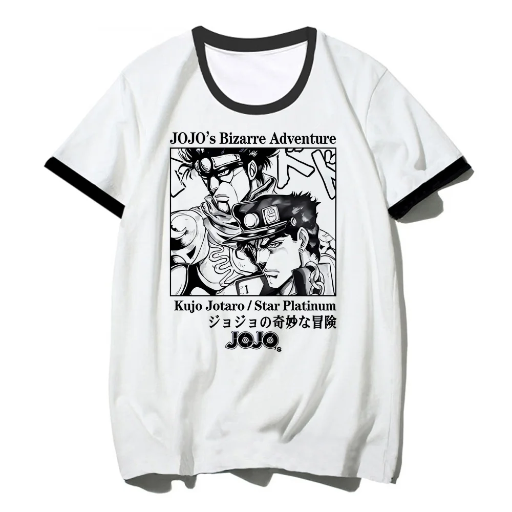 Jojo Bizarre Adventure shirt women alternative  emo japan summer shirt Psychedelic funny gyaru scene