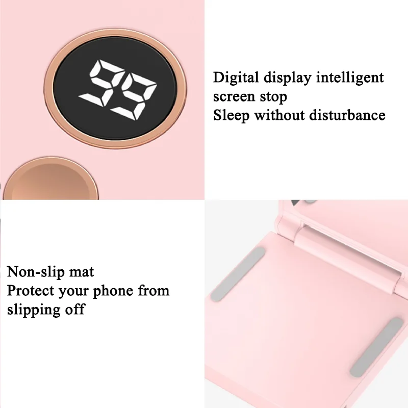 3-in-1 Mini Portable Fan Hanging Neck Fan Handheld Fan & Foldable Mirror with Power Bank, Compact & Portable for Summer Sports