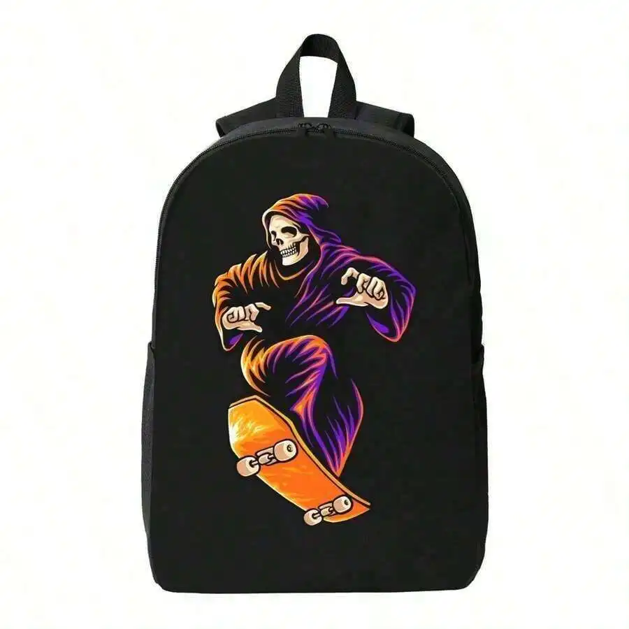 

Skull Grim Reaper Skateboard Print Casual Backpack For Adults Unisex