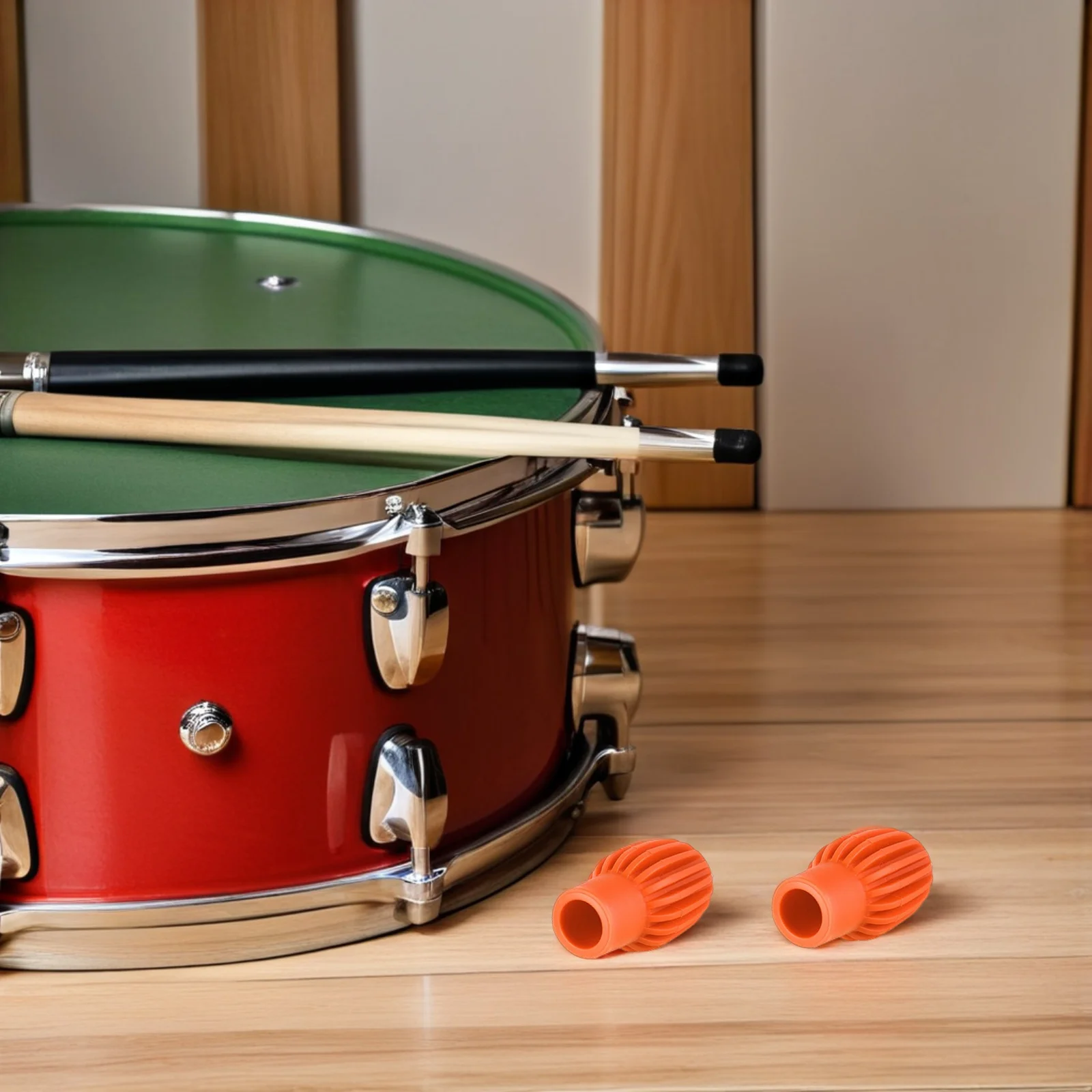 

6Pcs Drumstick Silent Practice Tips Noise Cancelling Mutes for Drumsticks Universal Fit Easy Installation Silent Drumstick