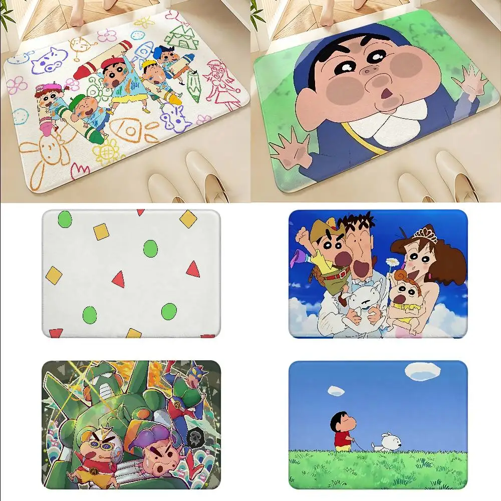 TV C-Crayon Shin-chan Floor Mats Home Laundry Rug Carpet For Living Room Decor Lounge Area Anti-slip Foot Mat Entrance Doormat