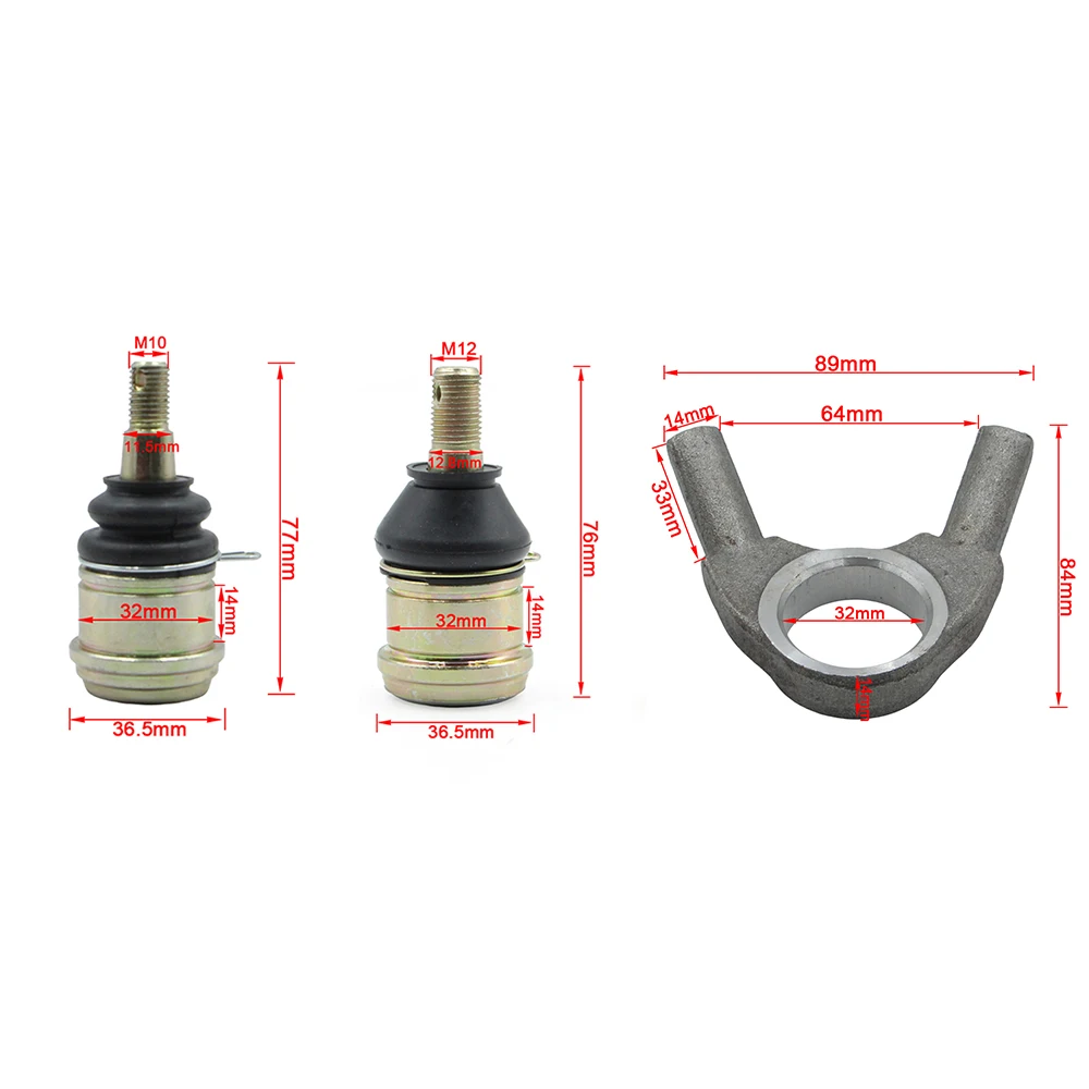 Welding Swing Control Arm M12 32X14mm Ball Joint For 50 70 90 110 125 150 200 250cc ATV Go Kart UTV Buggy Golf Cart Quad Bike