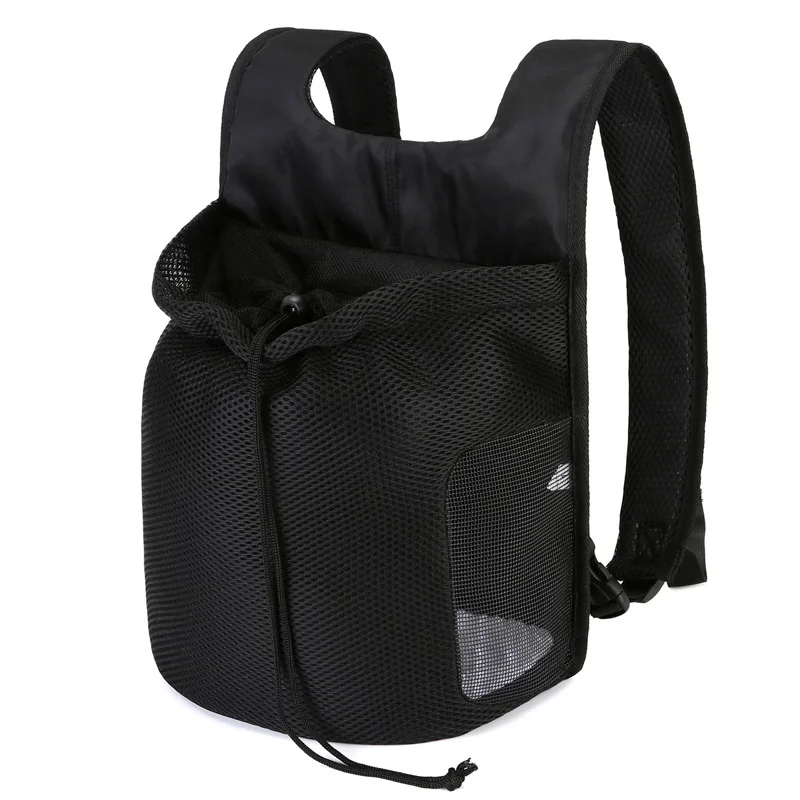 

Black/Grey Breathable Mesh Motorcycle Dog Holder Bag Soft Pet Travel Backpack with Strap Cat Carrier Puppy Transporter Front