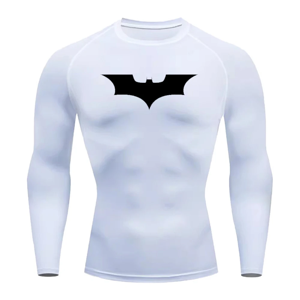 Printed Men\'s Compression Shirt Turtleneck Long Sleeve Rash Guard Gym Base Layer Undershirt Gear Athletic Shirt