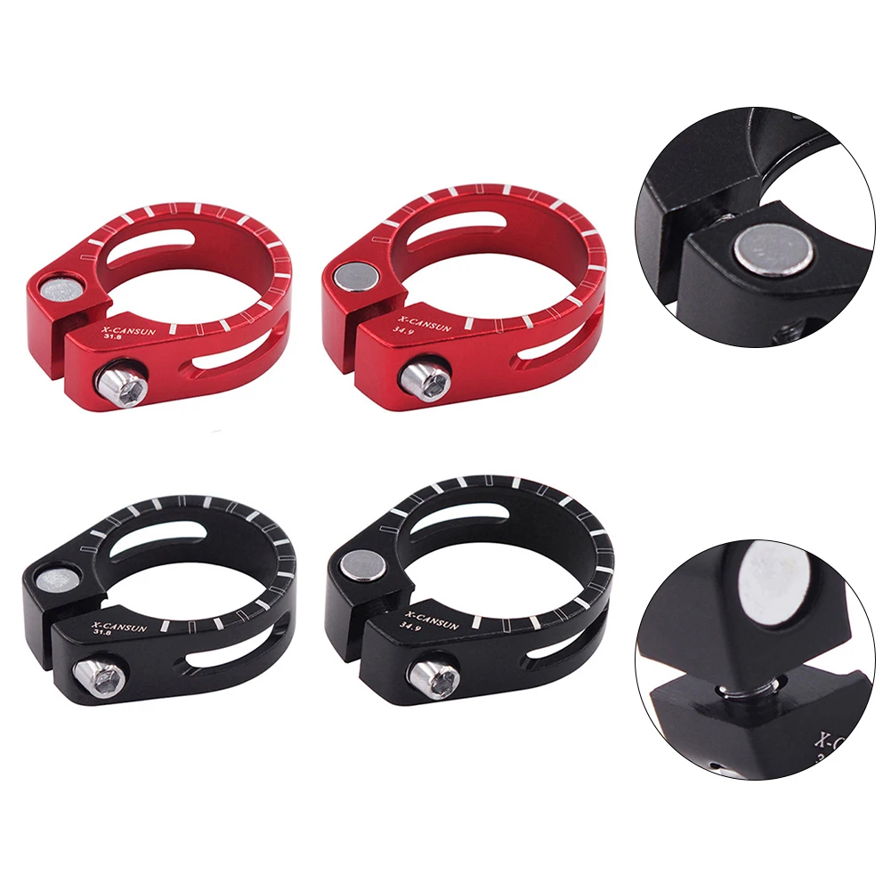 Bicycle Seat Post Clamp 31.8mm /34.9mm Aluminum Alloy Lightweight Hollow Out Seat Rod Clamps Bike Seatpost Accessories