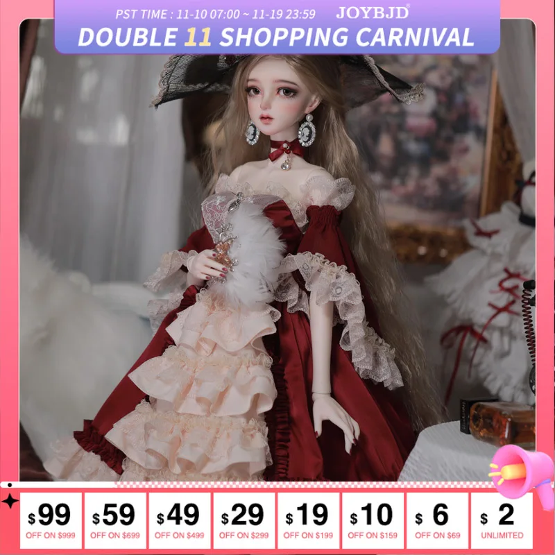 

Fantasy Angel 1/3 Camille BJD Resin Material French Princess Socialite Fullset Doll DIY Gift SD Female Fashion Model Dolls