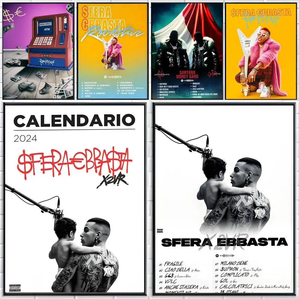 Singer Rap S-Sfera Ebbasta Poster Distinct Home Decor Concepts Chic Indoor Art Pieces
