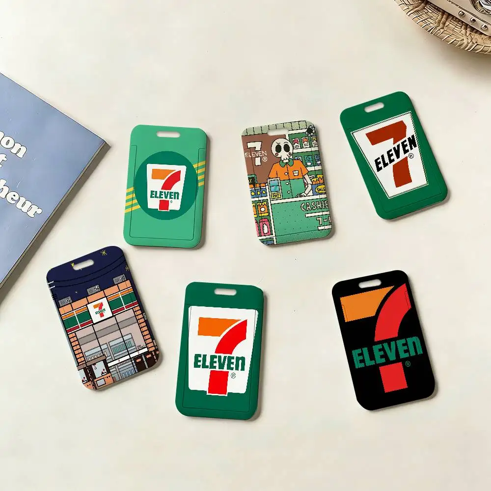 

Держатель для карт Logo 7 E-Eleven: для проездных, банковских, рабочих карт, пластиковый бейдж, именной бейдж, защитный держатель для карт медсестры