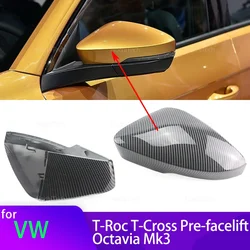 Replacement Rearview Side Mirror Covers Cap for Volkswagen VW T-Roc T-cross 2018-2021 Skoda Octavia Mk3 2013-2018 Accessories