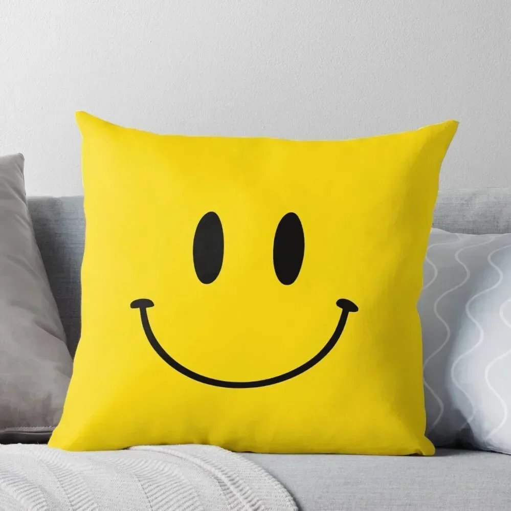 

Square Smile Happy Face Throw Pillow luxury throw pillow covers Anime pillow