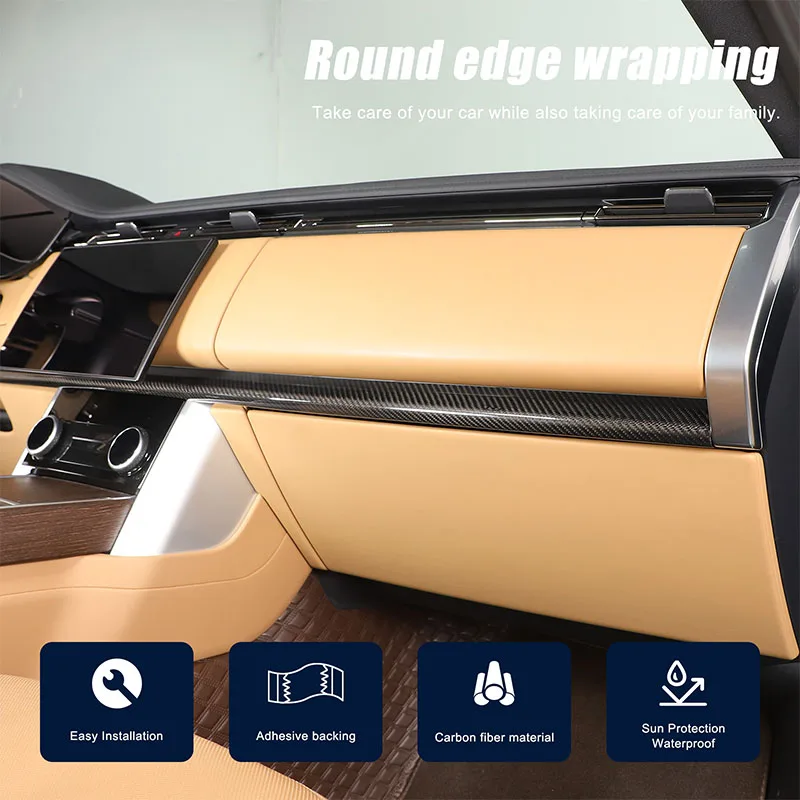 For Range Rover Vogue L460 2023+ Real Carbon Fiber Car Hollow Instrument Panel Decorative Cover Interior Accessories LHD