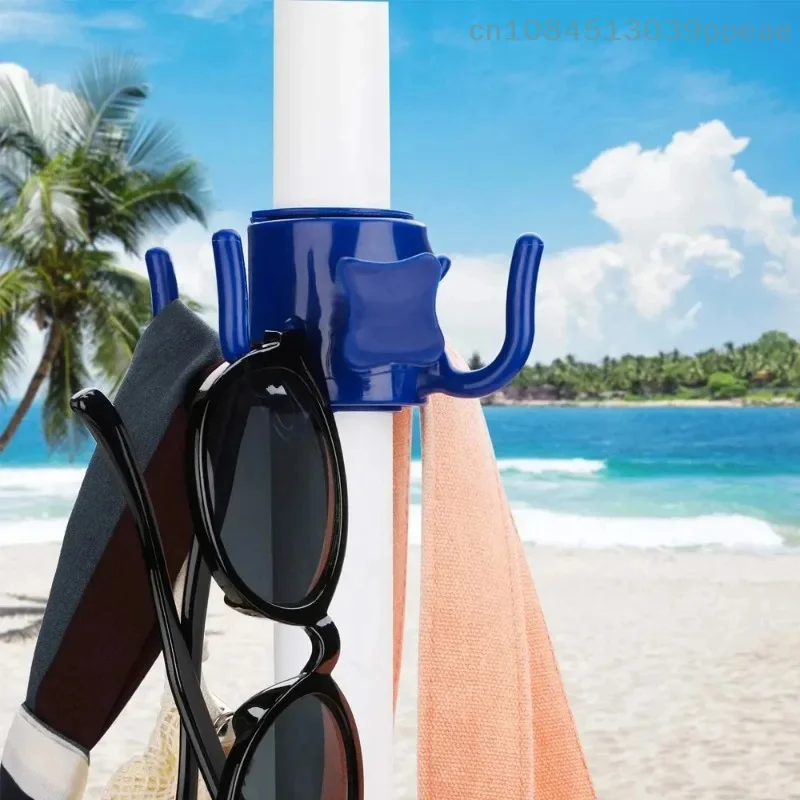 4 pcs Plastic Umbrella Hooks Secure Canopy Clips for Beach Patio Market Stall Easy Pole Mounting Tool