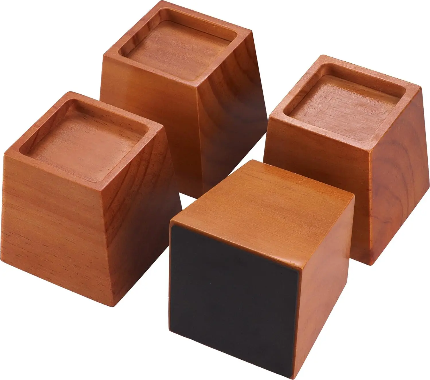 

4-дюймовые мебельные стойки из соснового дерева премиум-класса — сверхмощные, высота 2000 фунтов, защитные накладки на пол, простые в установке, универсальные для кроватей,